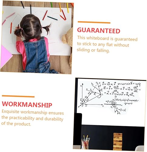 Miniatura 7 de Tofficu Pizarra blanca de escritorio para nevera, Pizarrones para niños, papel tapiz para oficina, pizarra blanca, graffiti, PVC, 3 uds