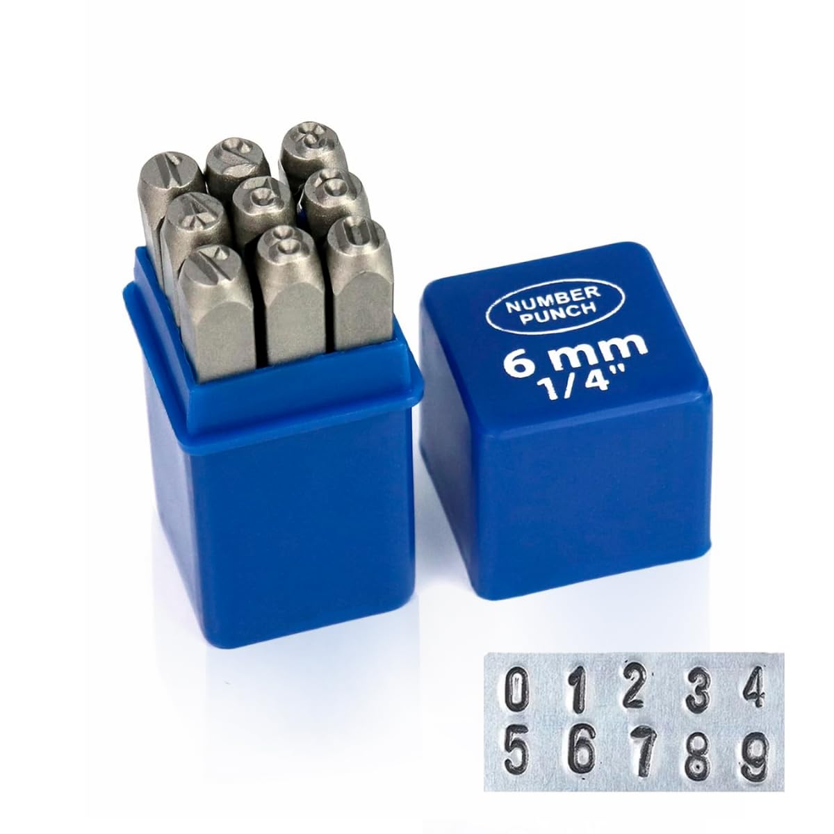 Amazon.com: 9 PCS Metal Number Stamping Kit - 1/4 Inch Steel