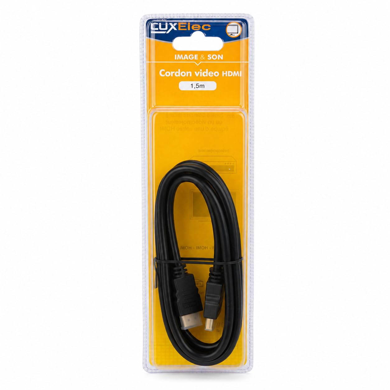 Cordon vidéo HDMI - Câble de 1.5m - Image & Son - Lot de 1