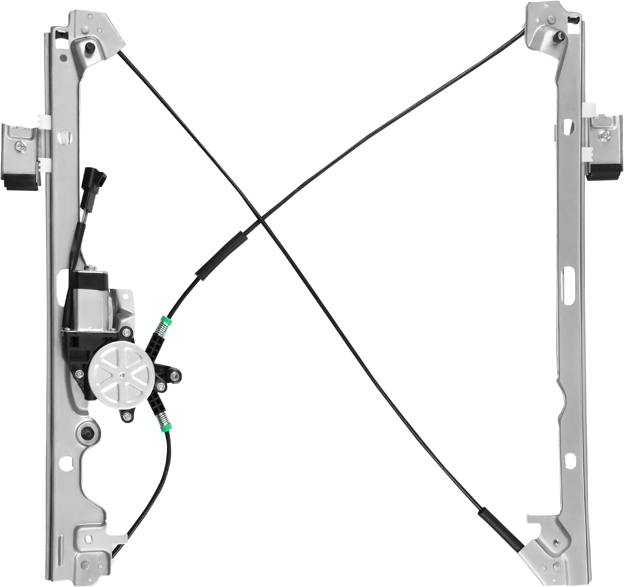 HYR Front Driver Side Power Window Regulator with Motor Fit for 2007-2013 Chevrolet Chevy Silverado 1500/Avalanche/Suburban/Tahoe, GMC Sierra Yukon, 2007-2008 Cadillac Escalade, 741-442 (2 Pins)