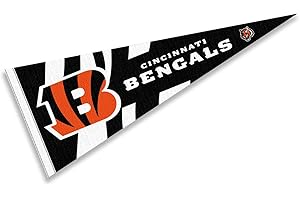 Cincinnati Bengals White Stripes Pennant Banner Flag - Perfect for Bengals vs. Bills Football Game