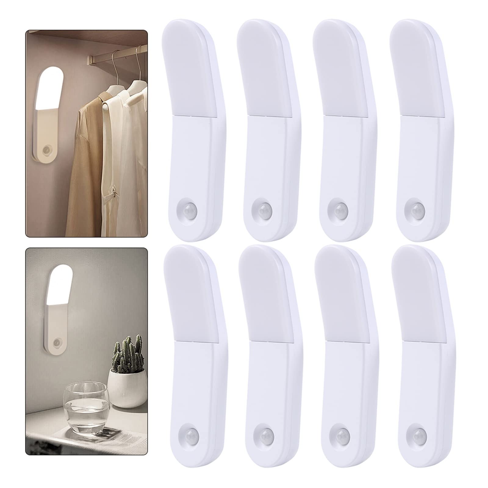 Lampade per quadri da parete,Lampade da parete, Lampada da parete a luce notturna con sensore di movimento senza fili Lampada da parete a LED ricaricabile USB Luce for armadio da cucina Bagno Corridoi