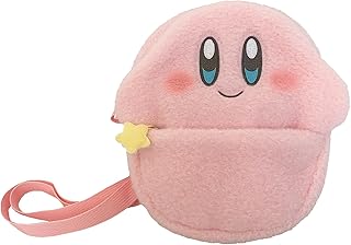 Kirby Fluffy Sling Bag (Smile) – 8.7-Inch Plush Crossbody Bag with Adjus...