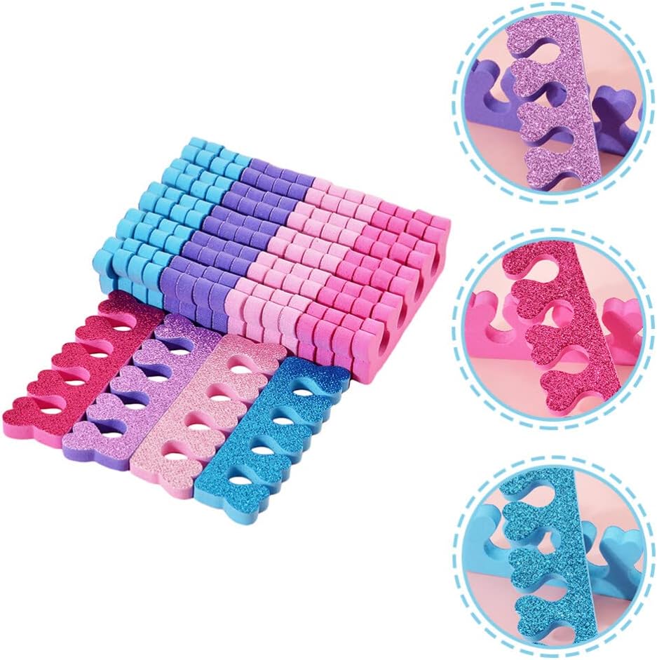 CALLARON Comfortable Eva Toe Separators for Women 24pcs Toe Dividers for Pedicure Nail Art Spacers