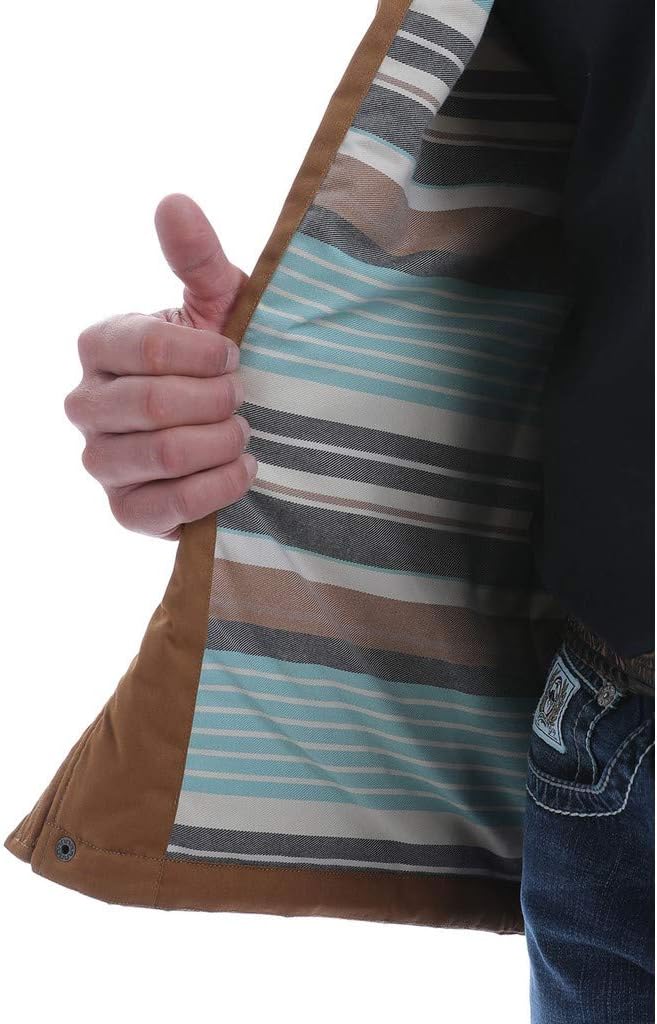 Cinch Men's Brown Wax Coated Vest