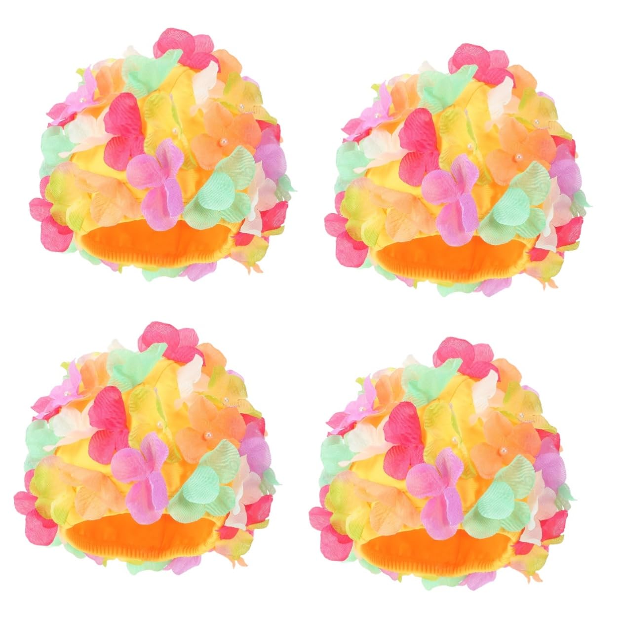 POPETPOP Sombrero De Natación De Flores Piscina Mujer Gorra De Baño Gorro De Natación para Nadar Pelo Cabello Gorro De Baño Elástico Gorro De Baño con Pétalos Tapa Nylon