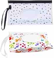 Porta Salviette Umide Da Viaggio | 2 Contenitori Impermeabili E Riutilizzabili | Design Con Cinturino | Verde E Crema | Ideale Per On-the-Go - Foto 8