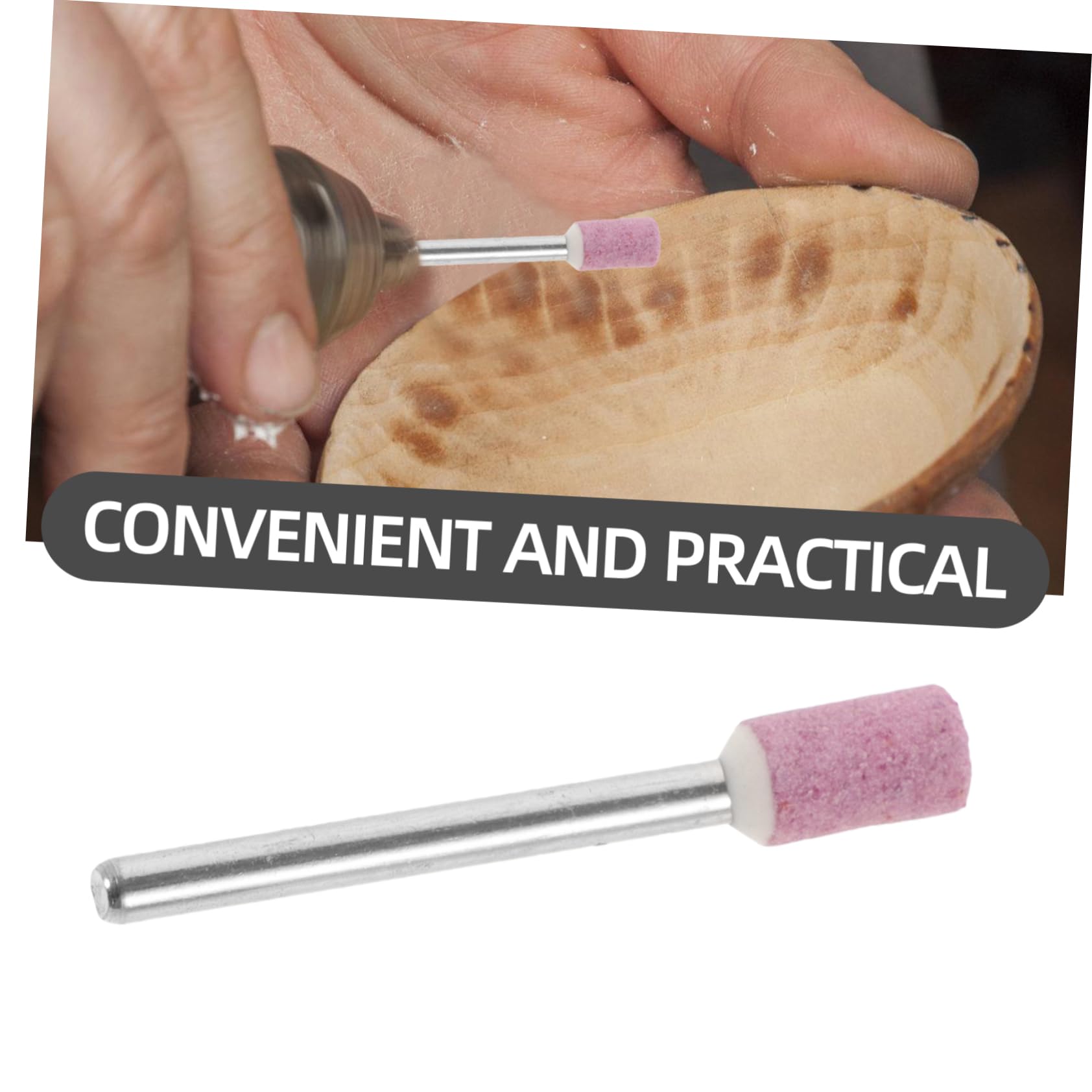 50 Pezzi Mole Trapano in Lega di Zinco e Selce Rosa Punte Abrasive Professionali Appuntite per Smerigliatura e Incisione Utensili Rotanti