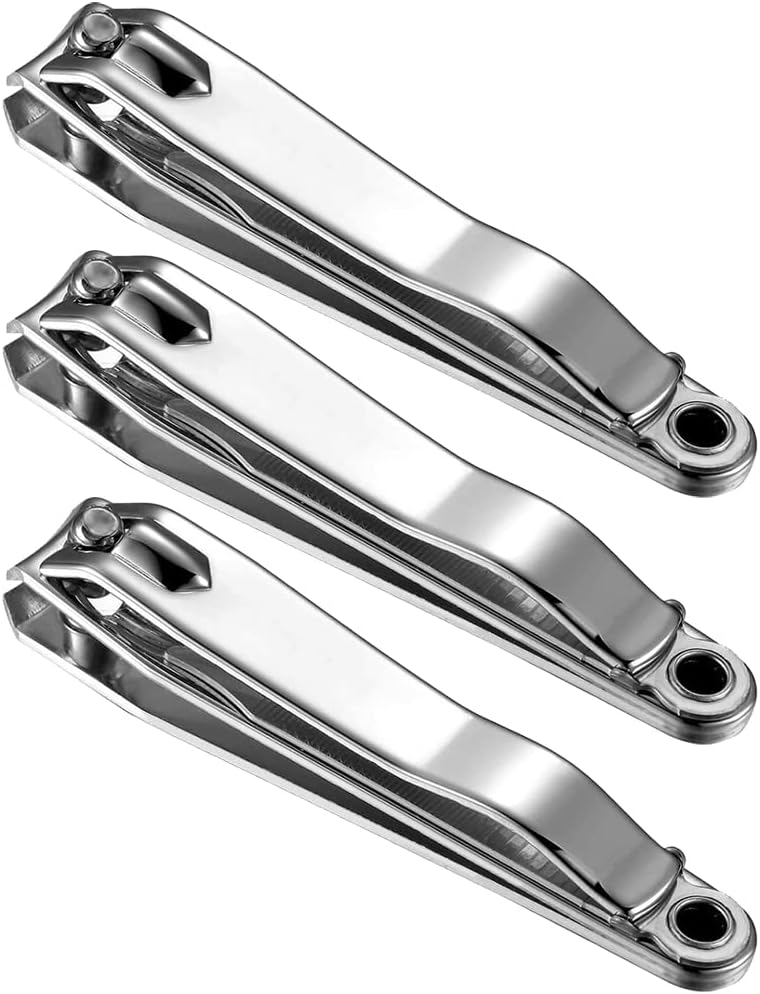 LUXXII(3 Pack) Sharp Nail Clippers Set with Nail File Toenail Clippers Nail Cutter Clipper Gift Set for Men and Women