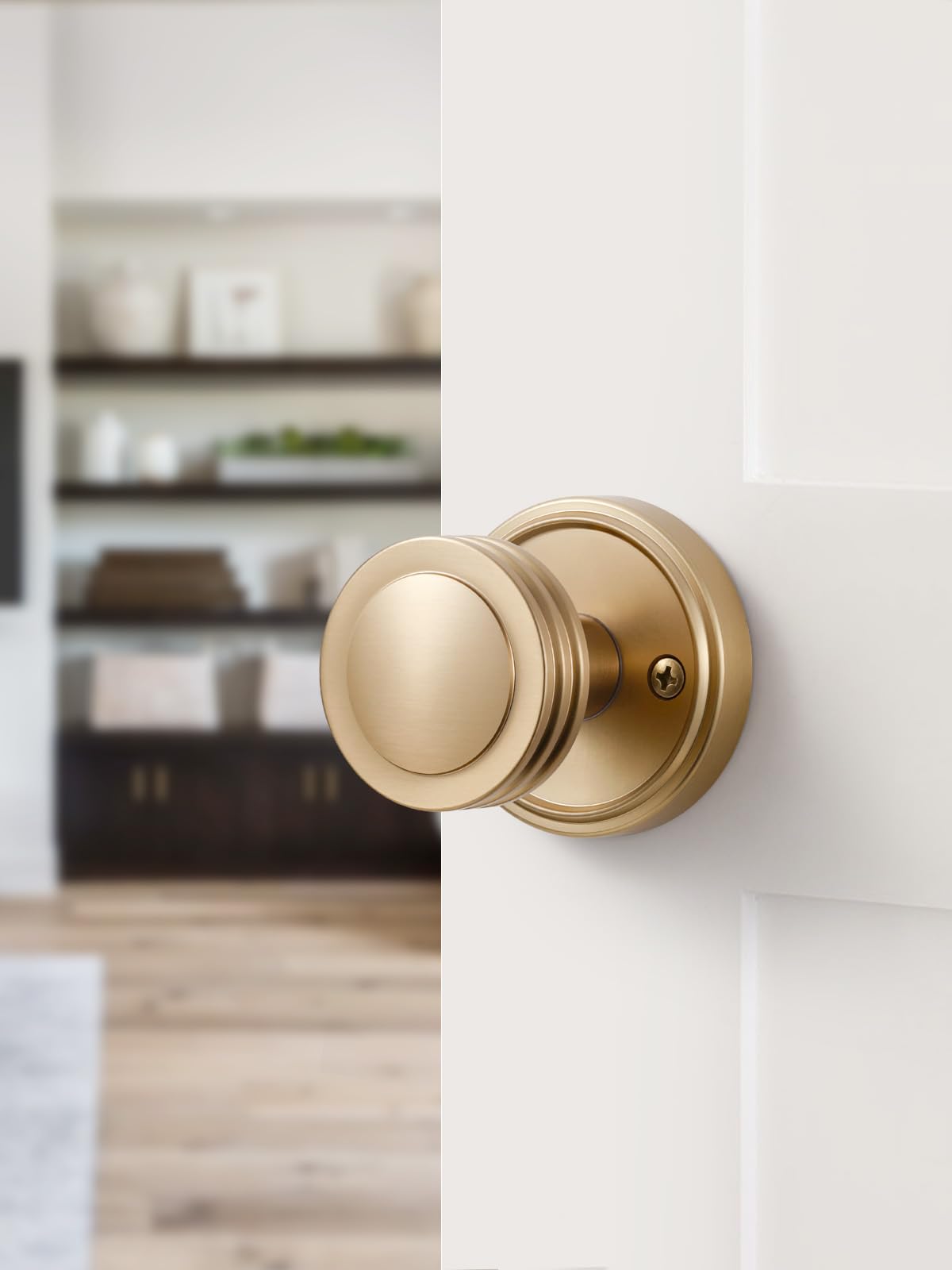 Champagne Bronze Passage Door Knobs - Durable & Easy Install -8