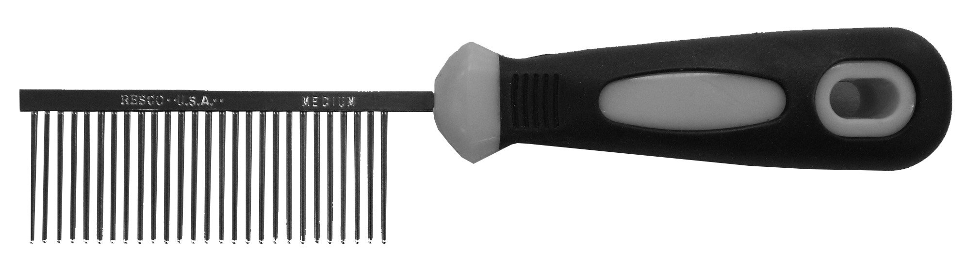 Resco Professional Anti-Static Dog, Cat, Pet Comb for Grooming, Medium Tooth Spacing, 1-Inch Pins