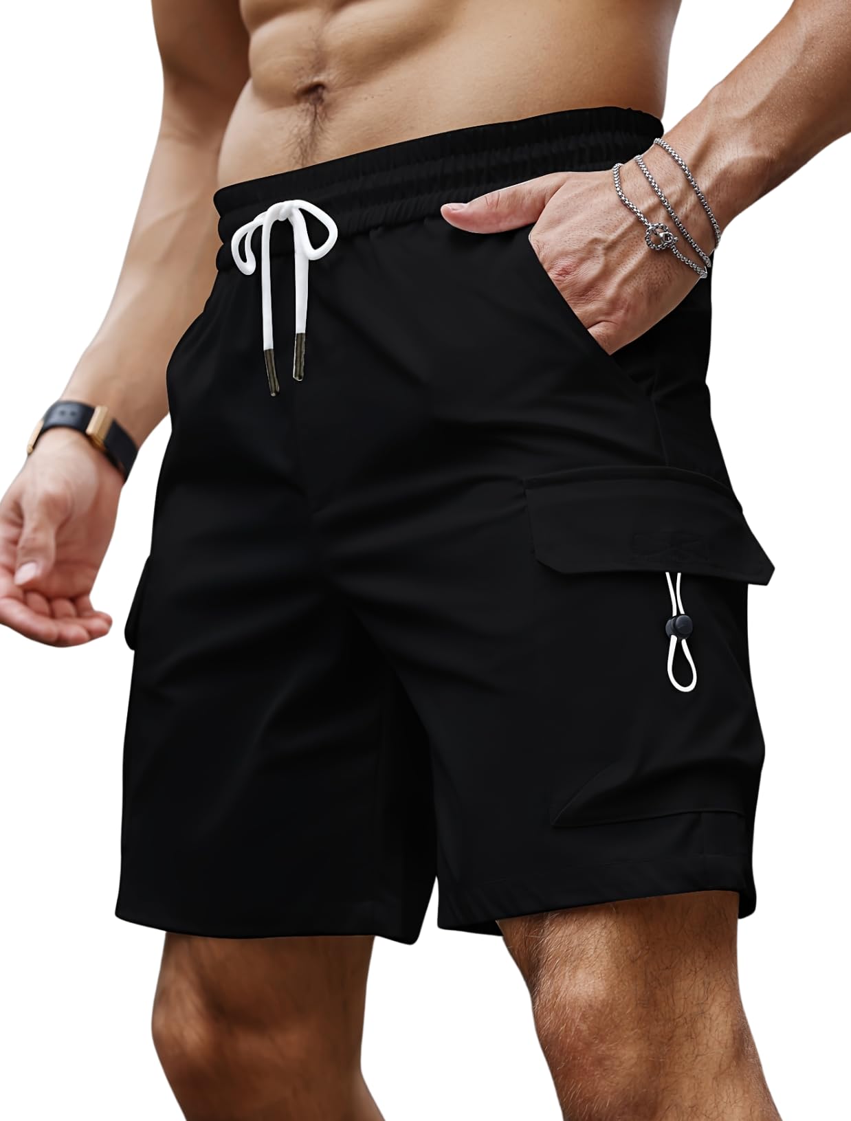 Glowic Men Cargo Shorts-image-9