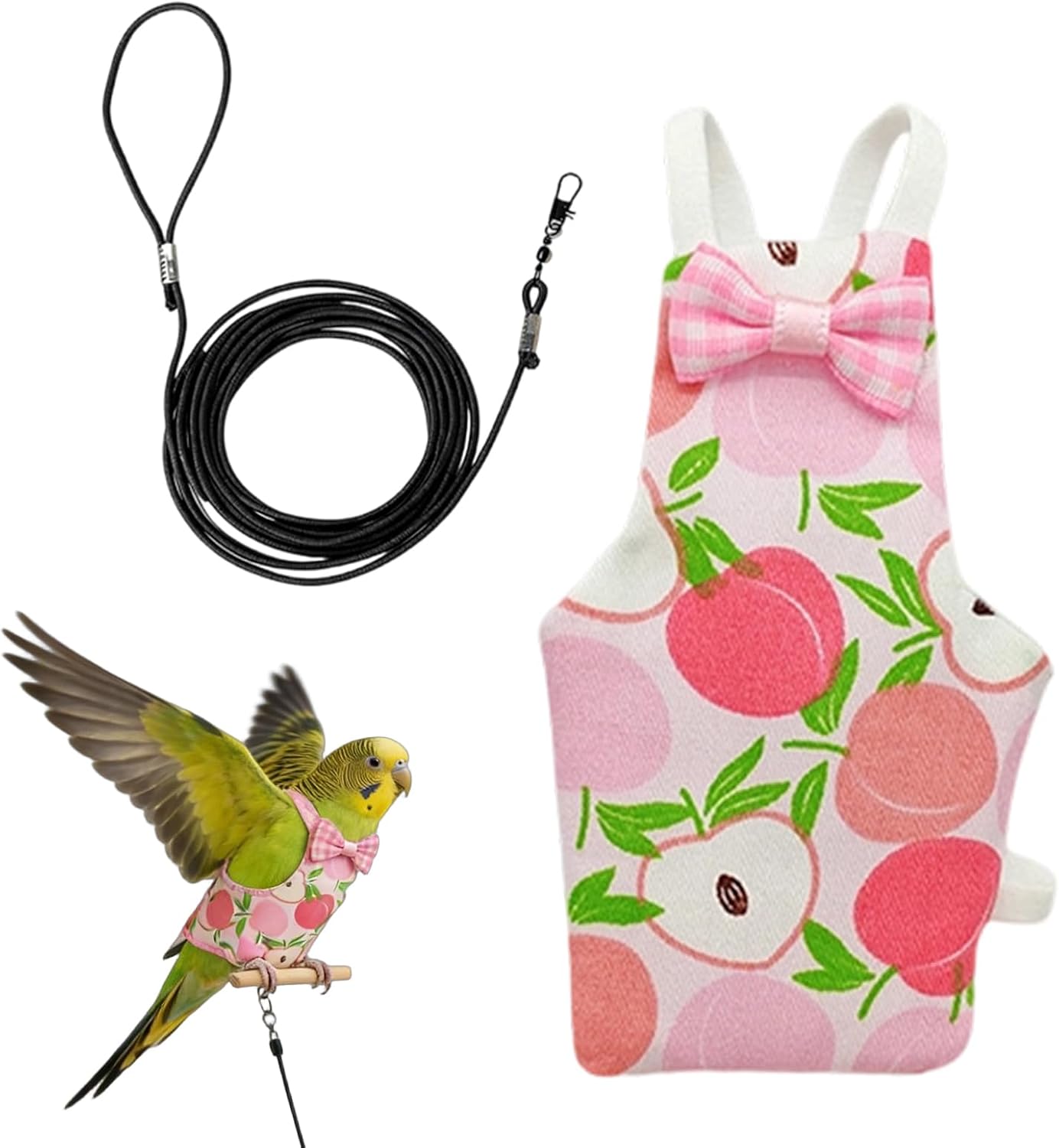 Pet Bird Diaper Comfortable Pet Parrot Suit | Bird Flying Rope for Macaws Sparrow Parakeet Lovebird Conures Cockatiels