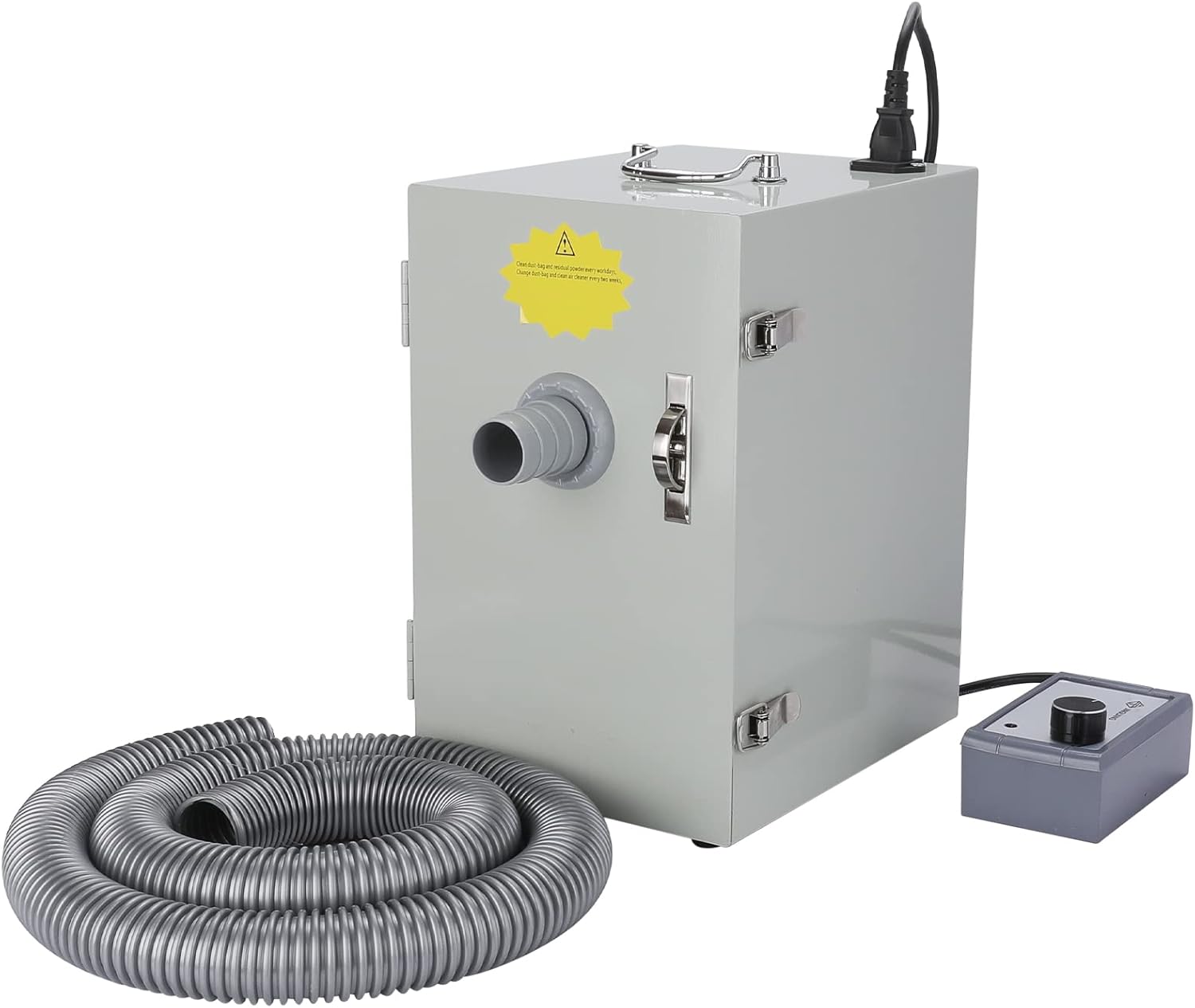 Dental Lab Grinding Vacuum Cleaner Single-Row Digital Dust Collector 110V 370W Silent Vacuum Dust Extractor for Laboratory