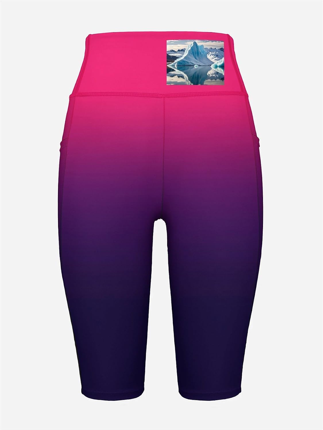 Blue Iceberg Swim Shorts with Pockets, Bottoms Swimwear, Women's Swim Pants, Bathing Suit Leggings XX-Large (xx_l)