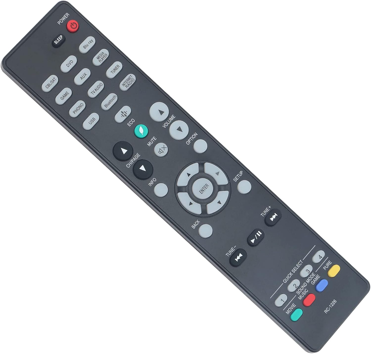 RC-1226 Replace Remote Control fit for Denon Network AV Receiver AVR-S640H image 3