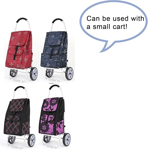 Miniatura 4 de Bolsa de almacenamiento impermeable de tela Oxford  Bolsa de repuesto para carrito de compras con cremallera de 35 litros bolsa de compras con