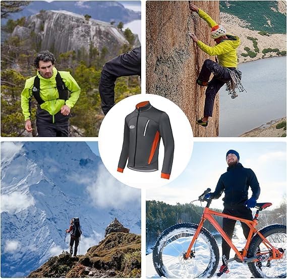 Chaqueta térmica impermeable para ciclismo hombre miniatura 6