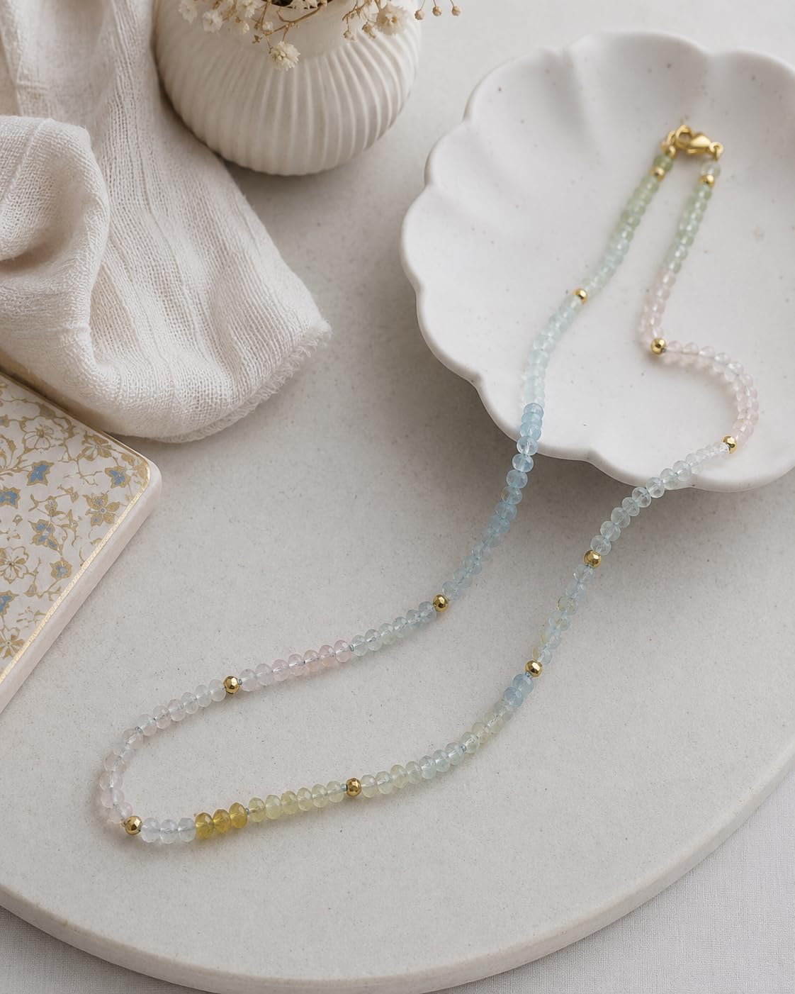 Sophia Rose Collana Berillo Multicolore Donna Pietre Naturali