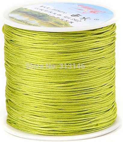 MGIE 100M/Spool 1MM Hand Knitting Craft Nylon Black Satin Chinese Knotting Silky Macrame Cord Beading Braided Macrame Shamballa Kumihimo String Thread Wire Line Rope