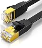 LAN Cable CAT7 20M High Speed Stable Flat Thickness 0.08 inch 2 mm Corporate Run Cable Category 7 Home Server Internet Cable SwitchPS4PS5 PC Commercial Use Games Online Carpet Crack Prevention