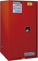 Vista 29 de Justrite Gabinete de almacenamiento inflamable de cierre automático de 30 galones, acero de calibre 18, 1 estante, gabinete contra incendios de 2