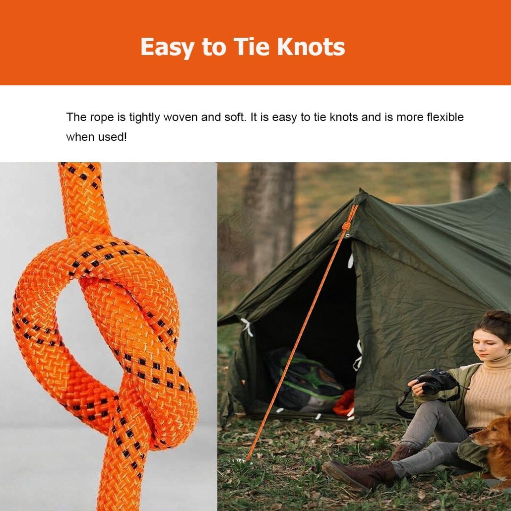 Corde de gréement Arbt Robuste, Corde de Vache en Polyester à Double Couche de 10 à 20 mm, 48 brins, adaptée à la Traction extérieure, au Camping, à la randonnée, aux travaux d'arbres et aux