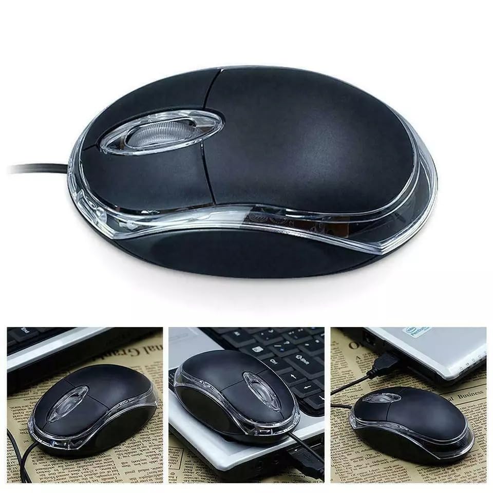 NKL® Wired Mouse with RGB Lighting - Sleek Design, USB Connectivity | 1000 DPI Optical Sensor | Plug and Play | Compatible with PC and Laptop_M83-image-41