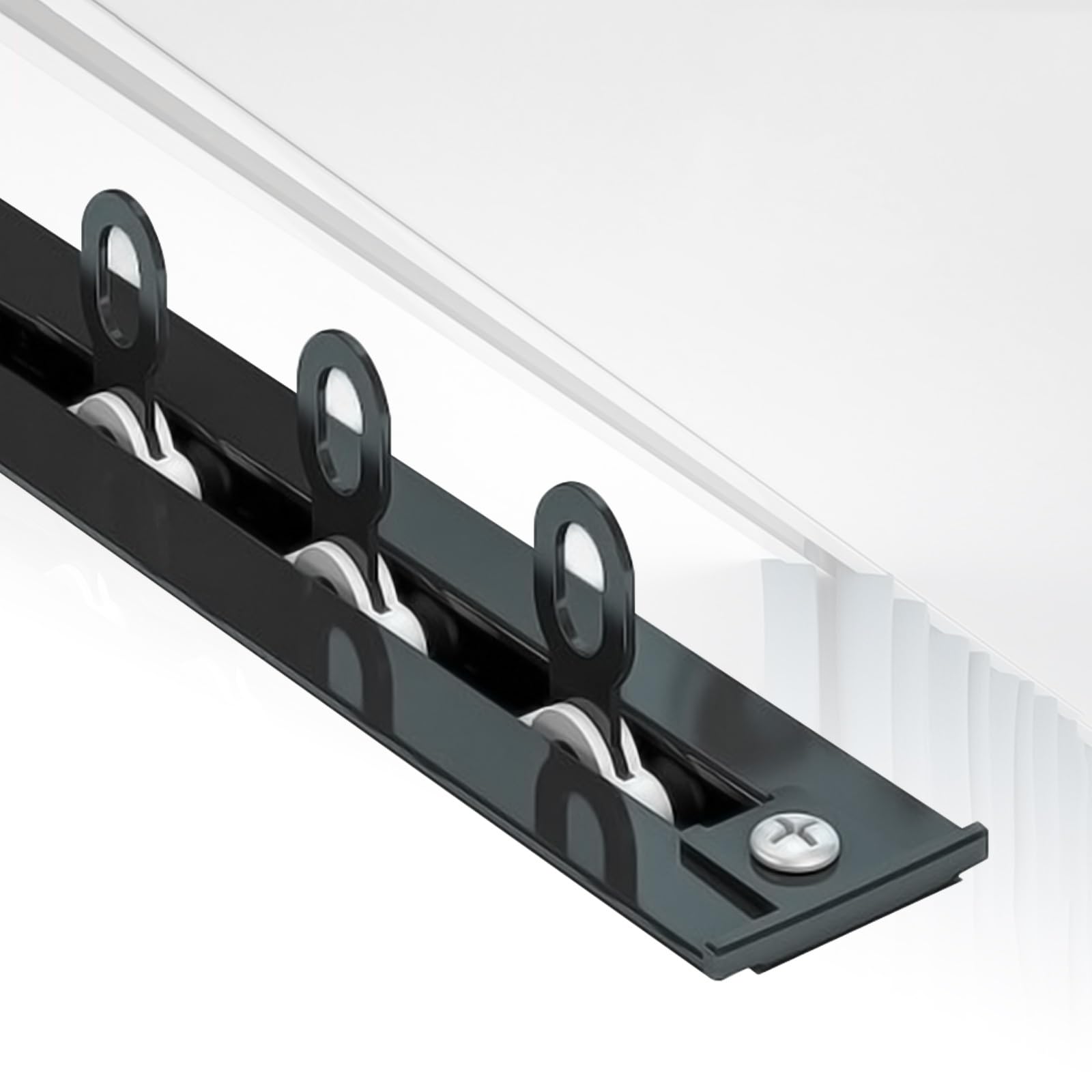 Heavy Du Metal ain Track 170 cm Soffitto Aliante per Divisori Liscio Scorrevole ain Rod Lunghezze regolabili 70 300 cm (nero)