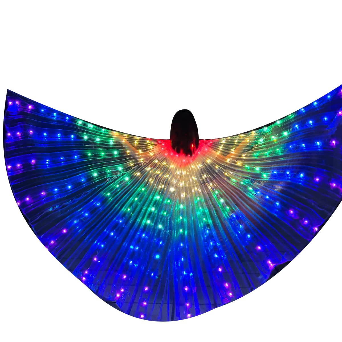 LED Wing - Belly Dance Glow Light Up Costume Party Club Wear Angel Wings with Sticks for Women