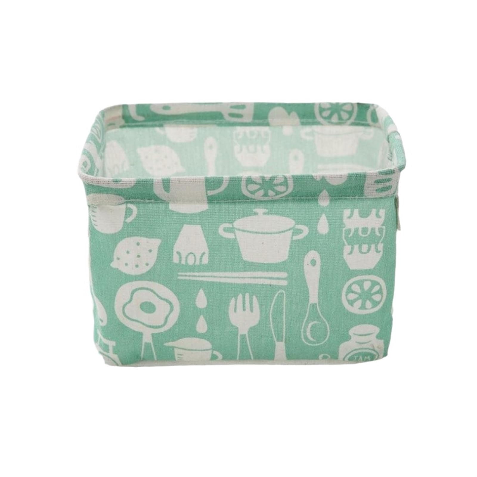 CGUOHU 10pcs Foldable Desktop Storage Box Fabric Bedroom Basket Underwear Cosmetic Jewelry Organizer Office Stationery For Wardrobe Storage(Green 1)