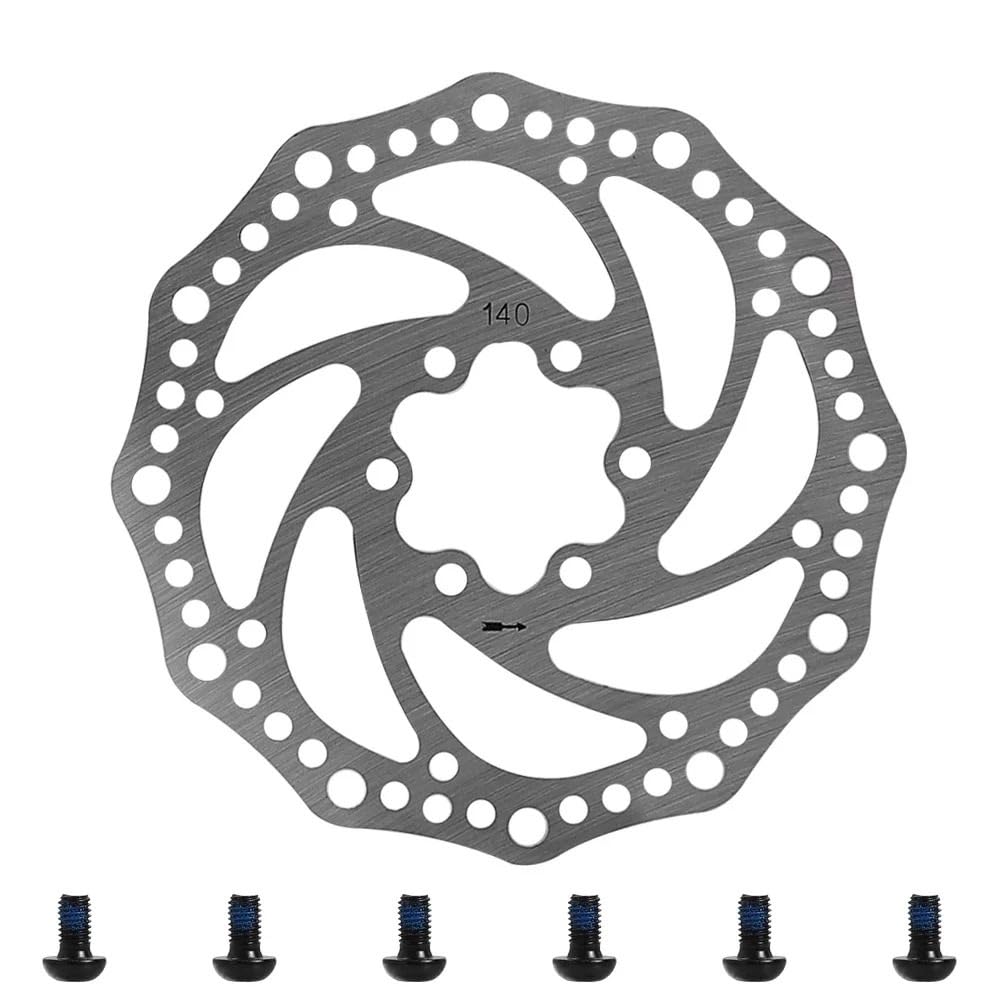 RCTGPGJAC Disc Brake With 6 Holes Compatible With IScooter IX3 IX4 IX7 Pro Brake Disc 6 Holes Disc Brake Rotor Electric Scooter Replacement Parts(Black 1pc)