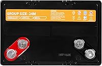 Vista 5 de Weize Dual Purpose AGM Battery BCI Group 24M, Starter & Deep Cycle 150RC 550CCA 12V 90AH Sealed Marine & RV Battery