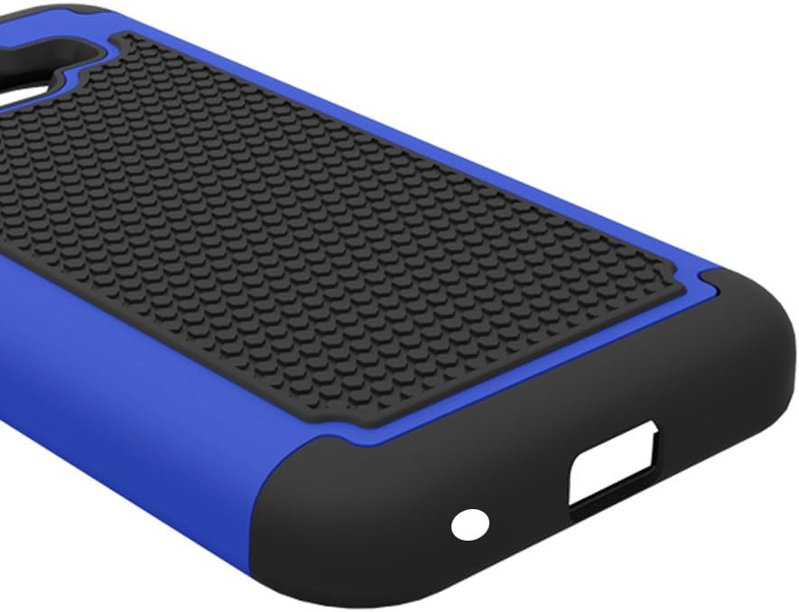Core Prime Case, LK [Shock Absorption] Hybrid Dual Layer Armor Defender Protective Case Cover for Samsung Galaxy Core Prime (Blue)