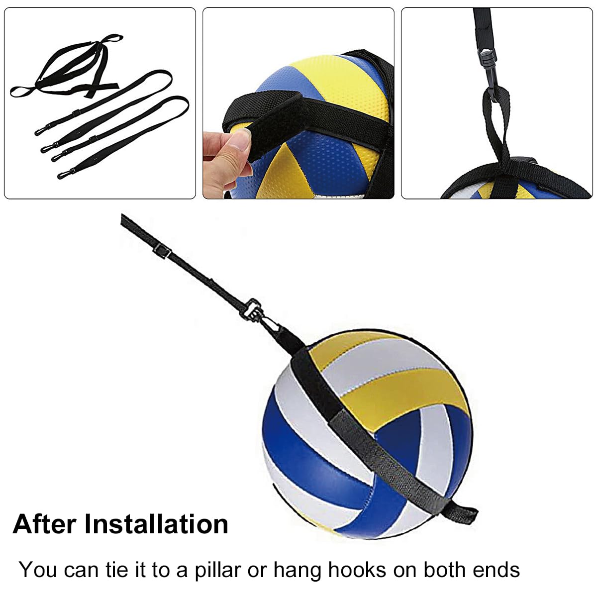 Kiuiom Entrenador De Voleibol Ajustable,Cinturón Voleibol para Práctica,Equipo Voleibols para Balanceo Brazos, Cinturón De Voleibols para Entrenador De Remates,Corrector De Gestos Entrenamient
