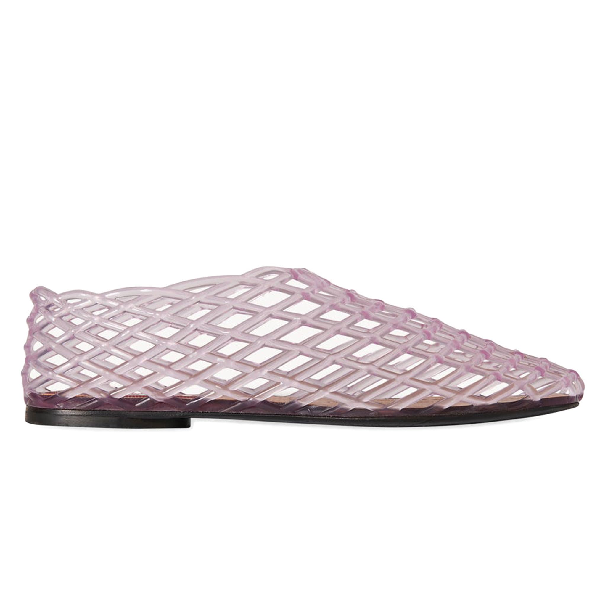 Jelly Mesh Ballerine da donna Clear Hollow Scarpe comode estive slip-on Ballerina PVC gelatina scarpe per le donne, rosa, 39 EU