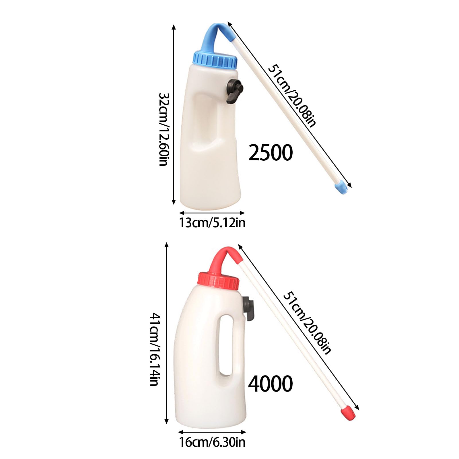 Kalbsmilch-Futterspender mit großer Kapazität, aseismatische Stillflasche zum Füttern von Hydratation, Medikamenten, Fläschchen
