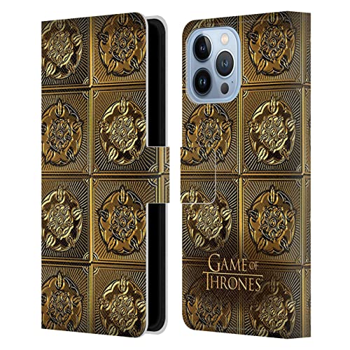 Head Case Designs Officially Licensed HBO Game of Thrones Tyrell Golden Sigils Leather Wallet Case Compatible With Apple iPhone 13 Pro Max