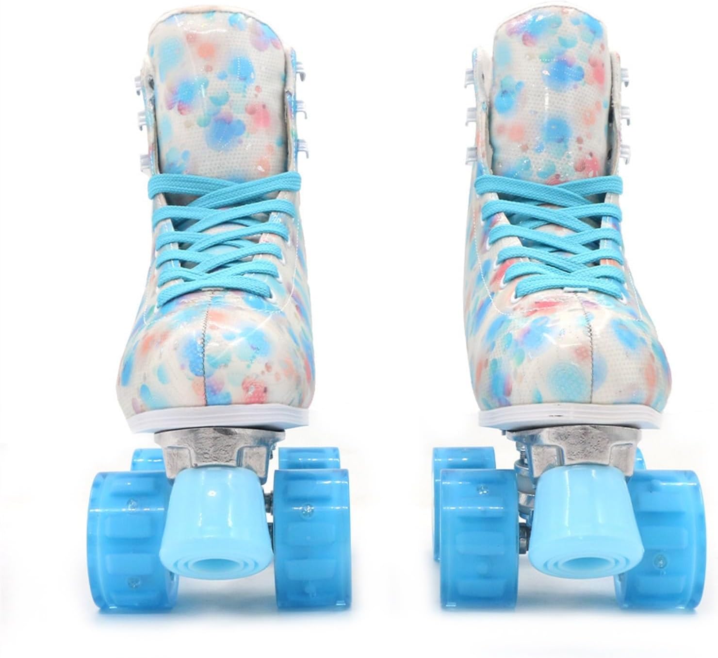 Adult Double Row Roller Skates Graffiti Roller Blades Anti-Skid Abrasion Resistant Adult Women Indoor Outdoor(5.5)