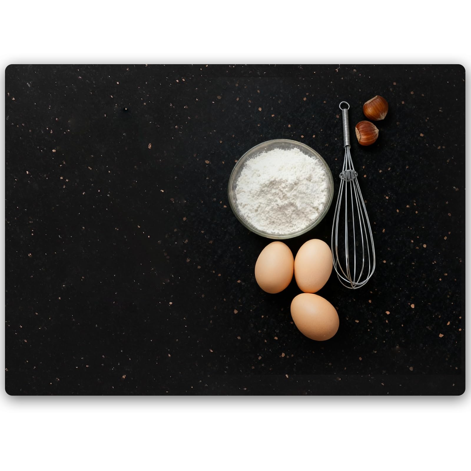 Natural granite Cutting Board- 16x12 Inch Kitchen Bakery Tool for Professional Chef & Baker's Tray - granite Display for Elegant Food Presentation & Stylish Kitchen Decor (black)