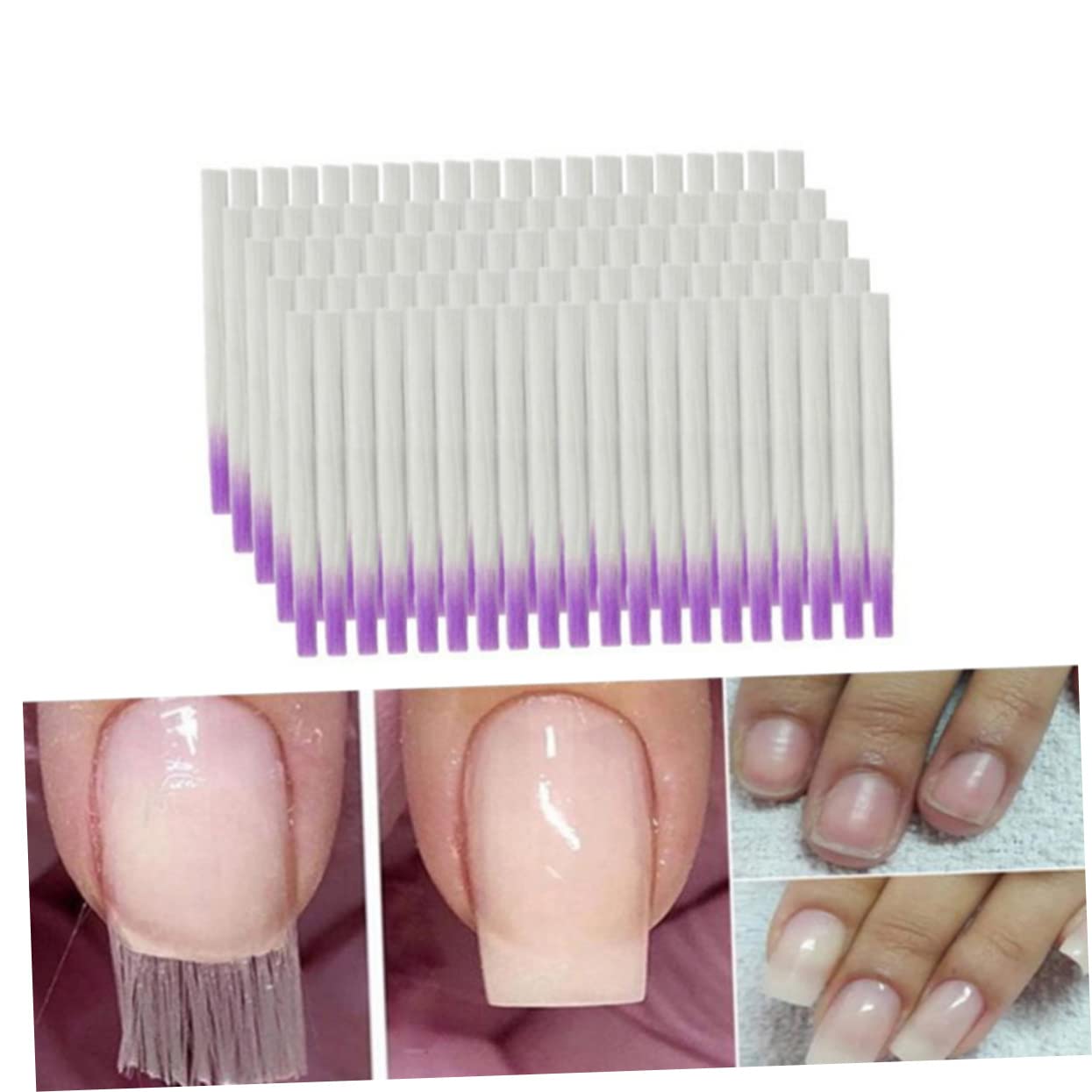 Didiseaon 2 Juegos Clavo De Fibra De Vidrio Juego De Uñas Arte De Uñas De Fibra Clavos De Fibra De Vidrio Extensión De Uñas De Seda Kit De Arte De Uñas Kit De Manicura 100 Uds * 2