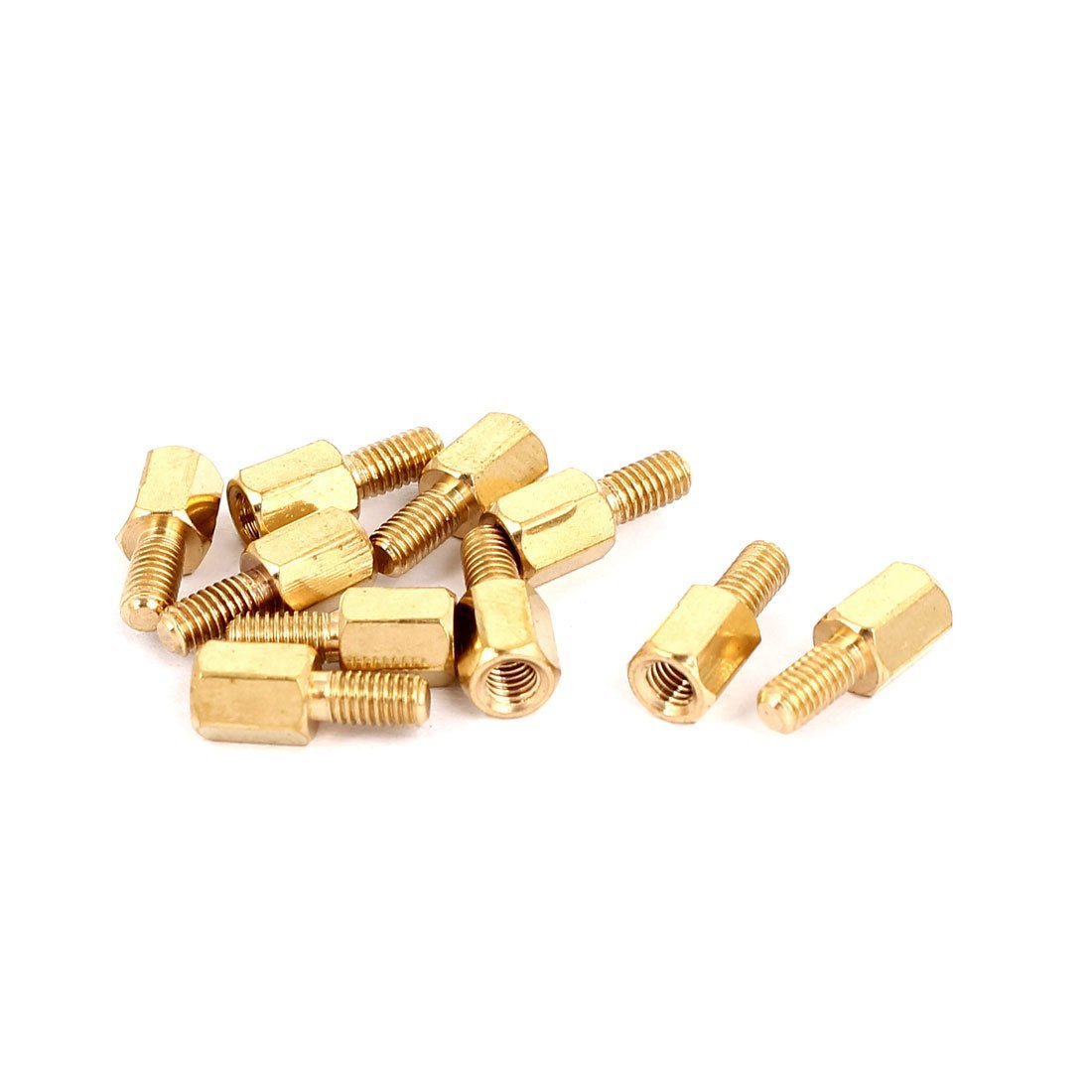 3NH® M3 Male/Female Brass Hexagonal Spacer Standoff Support 6mm+6mm 10pcs-image-26