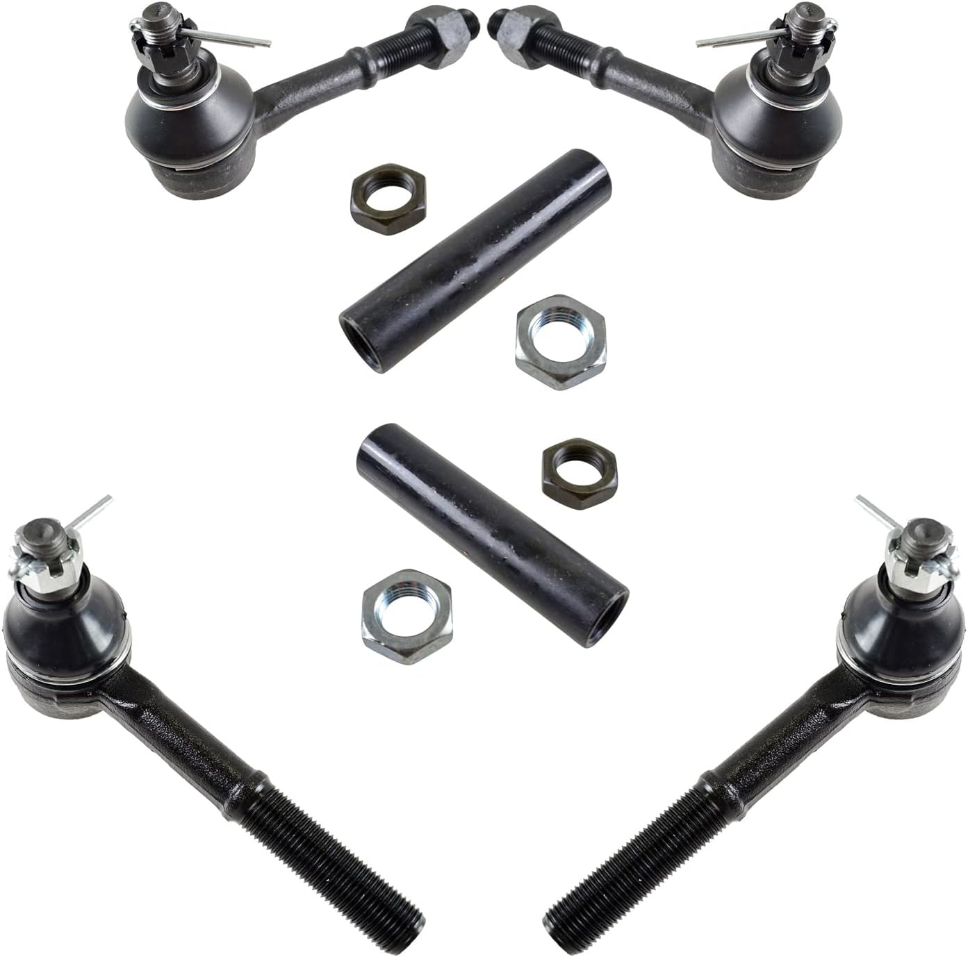 TRQ Front Tie Rod Set Compatible with 1994 Nissan D21 1993-1995 Pathfinder 1995-1997 Pickup