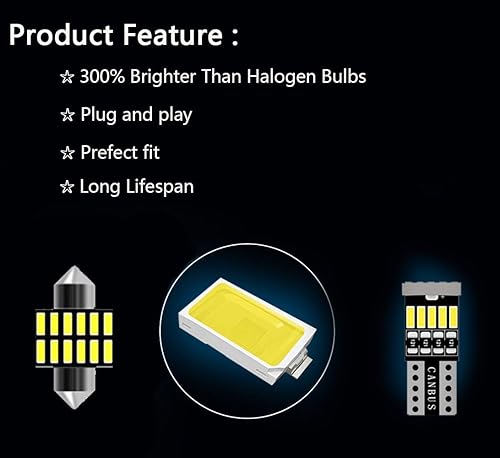 Miniatura 5 de Juego de 10 luces LED para interiores RAV4, súper brillantes, bombillas LED para Toyota RAV4 2016 2017 2018 2019 2020 2021 todos los modelos