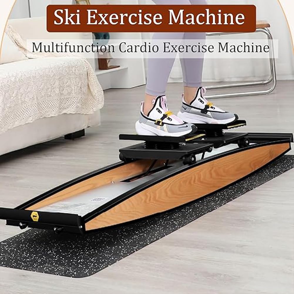QHJBDZBGF Máquina de esquí para Interiores, Máquina de esquí aeróbico, Equipo Ejercicio, simulador Interior, máquina Fitness, Entrenamiento Equilibrio Corporal for músculos