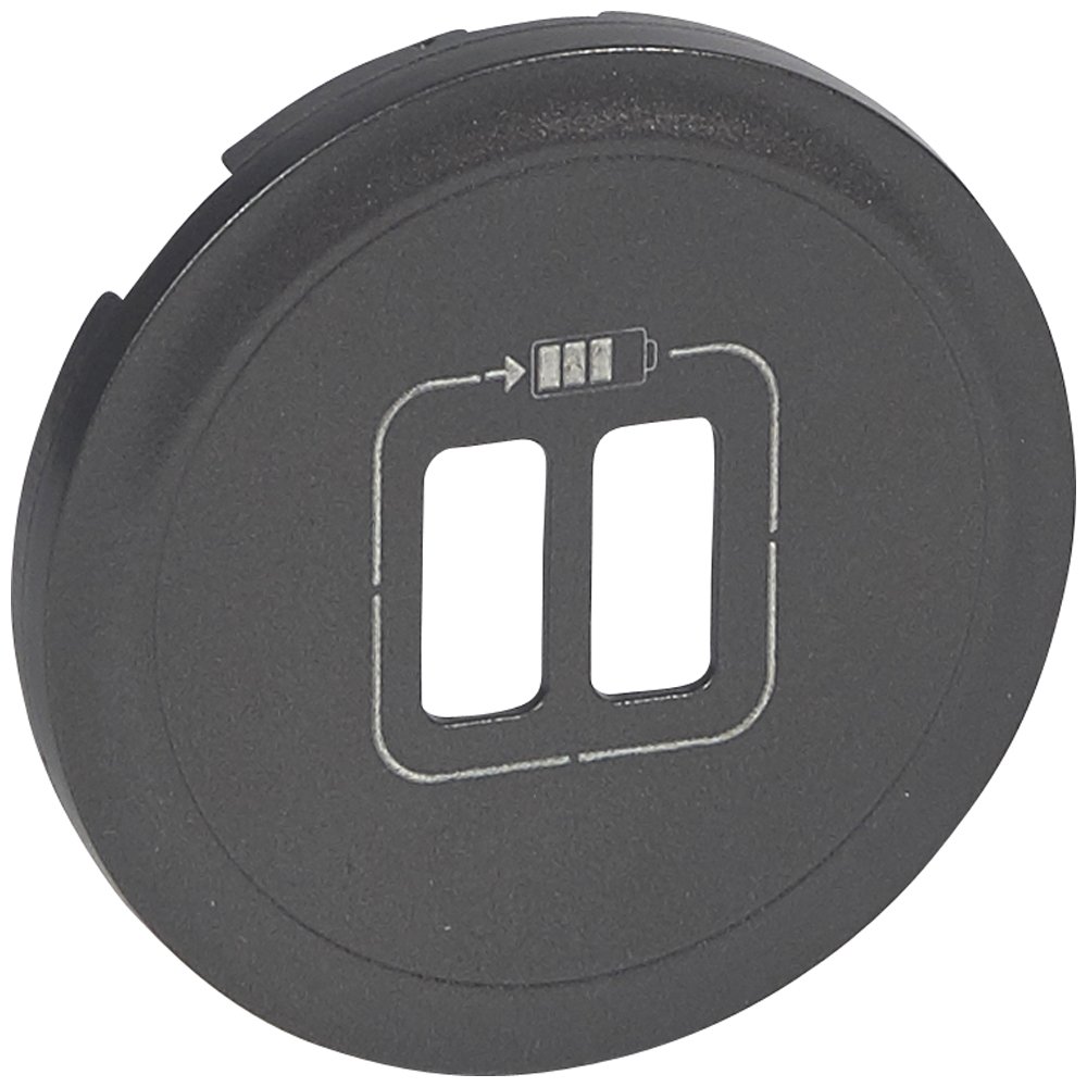 Legrand 067956 Céliane Wheel Cover for Double USB Type-A and Type-C Charger - Graphite Finish - Pack of 5