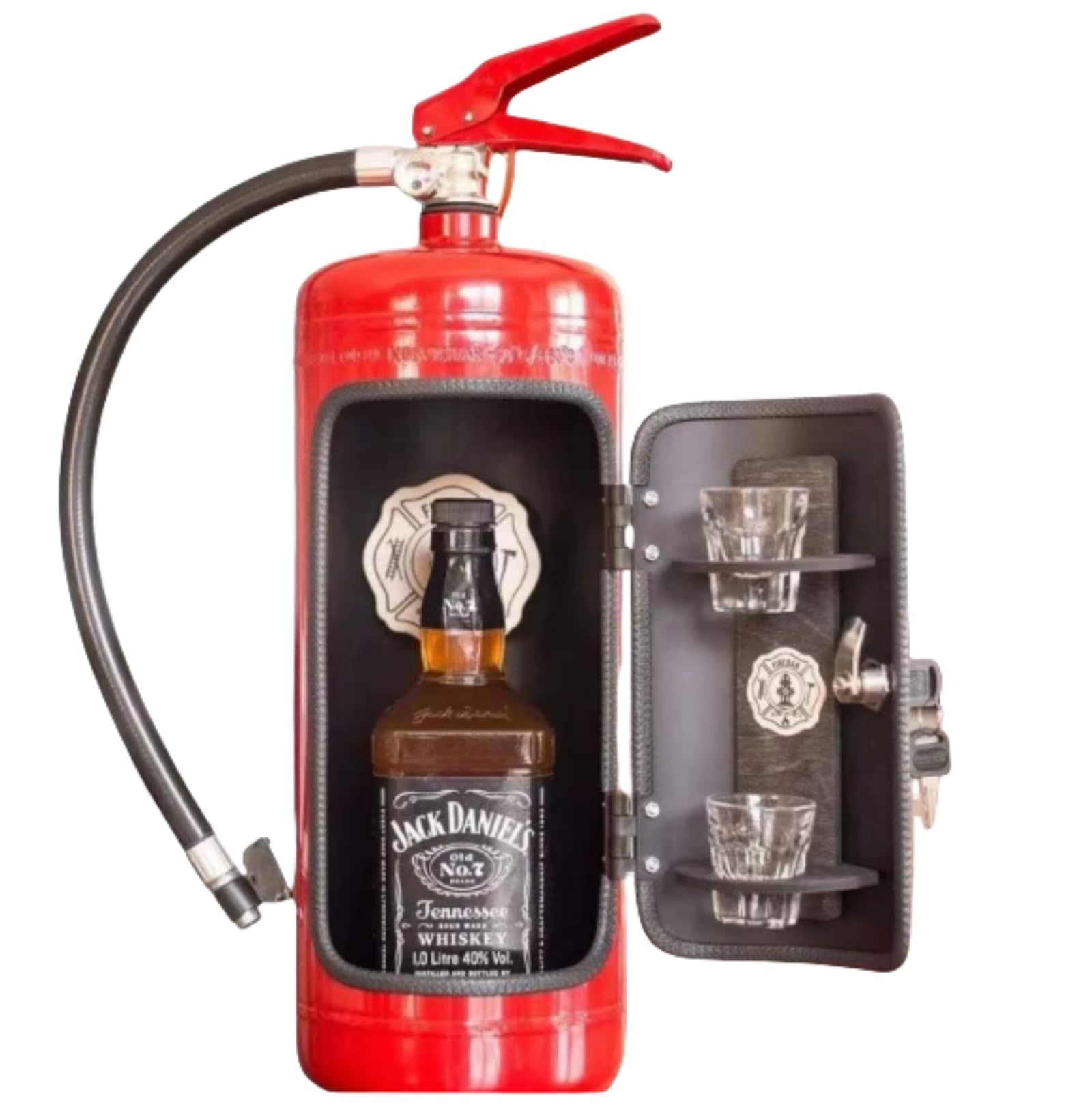 Mini Bar Estintore, Scatola Portavino A Forma di Estintore, Scatola di Vino A Forma di Estintore Bottiglia di Vino Porta Regalo