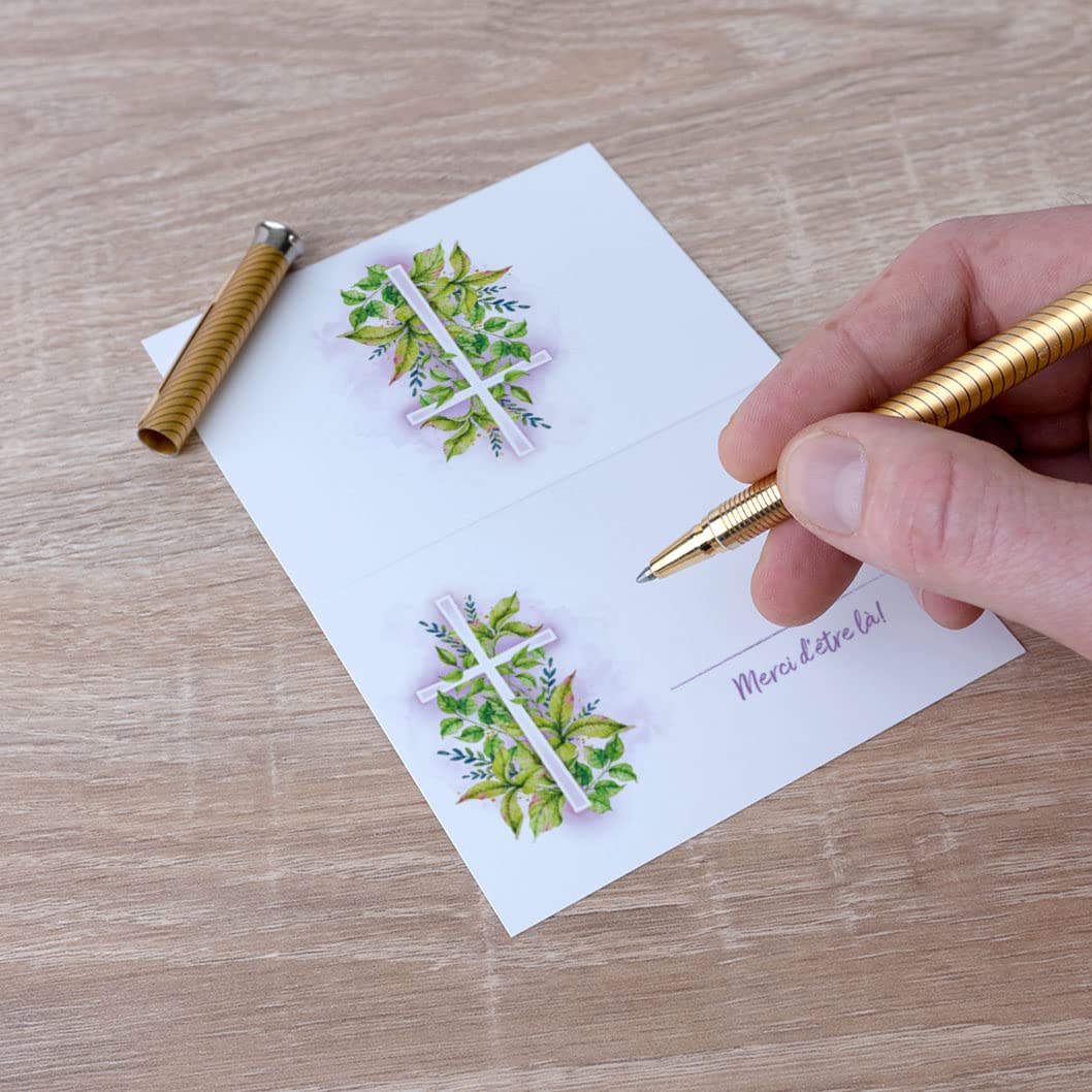 50 Cartes Porte-Nom Table Mariage Baptême Anniversaire - Marque-Place Papier A7 Partycards