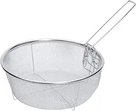 Mimo Style Cesto Multiuso 22cm, Feito Inteiramente em Aço Inoxidável. Perfeito Para Fritar, Escorrer Massa, Escorrer Legumes ou Pode Ser Usada Para Fazer Frituras