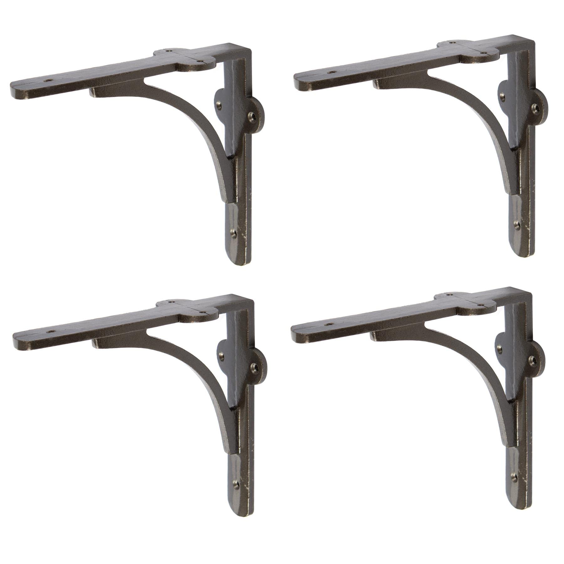 Hammer And Tongs Raw - Curved Iron Shelf Bracket - D150mm - Pack Of 4